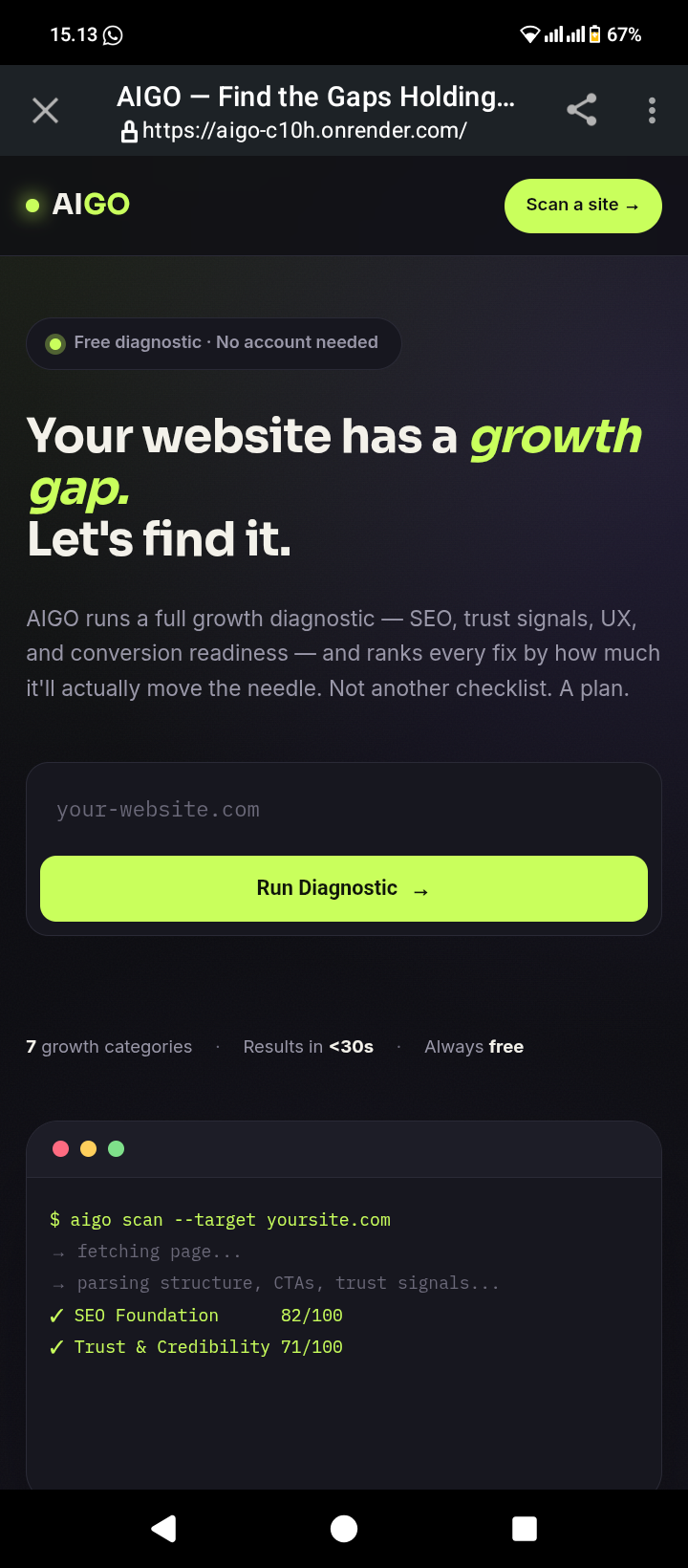 AIGO screenshot