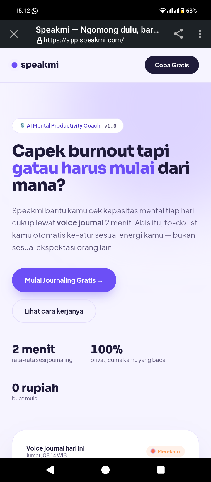 Speakmi Mental Coach screenshot